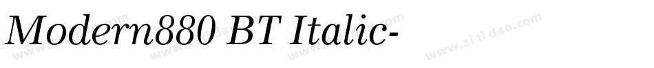 Modern880 BT Italic字体转换